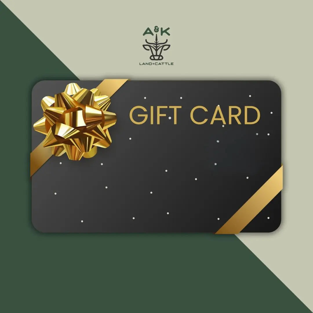 A&K Land & Cattle Gift Card: Give the Gift of Premium, Farm-Raised Beef - WITH BONUS CASH NOW THROUGH DEC. 24! AK Land & Cattle
