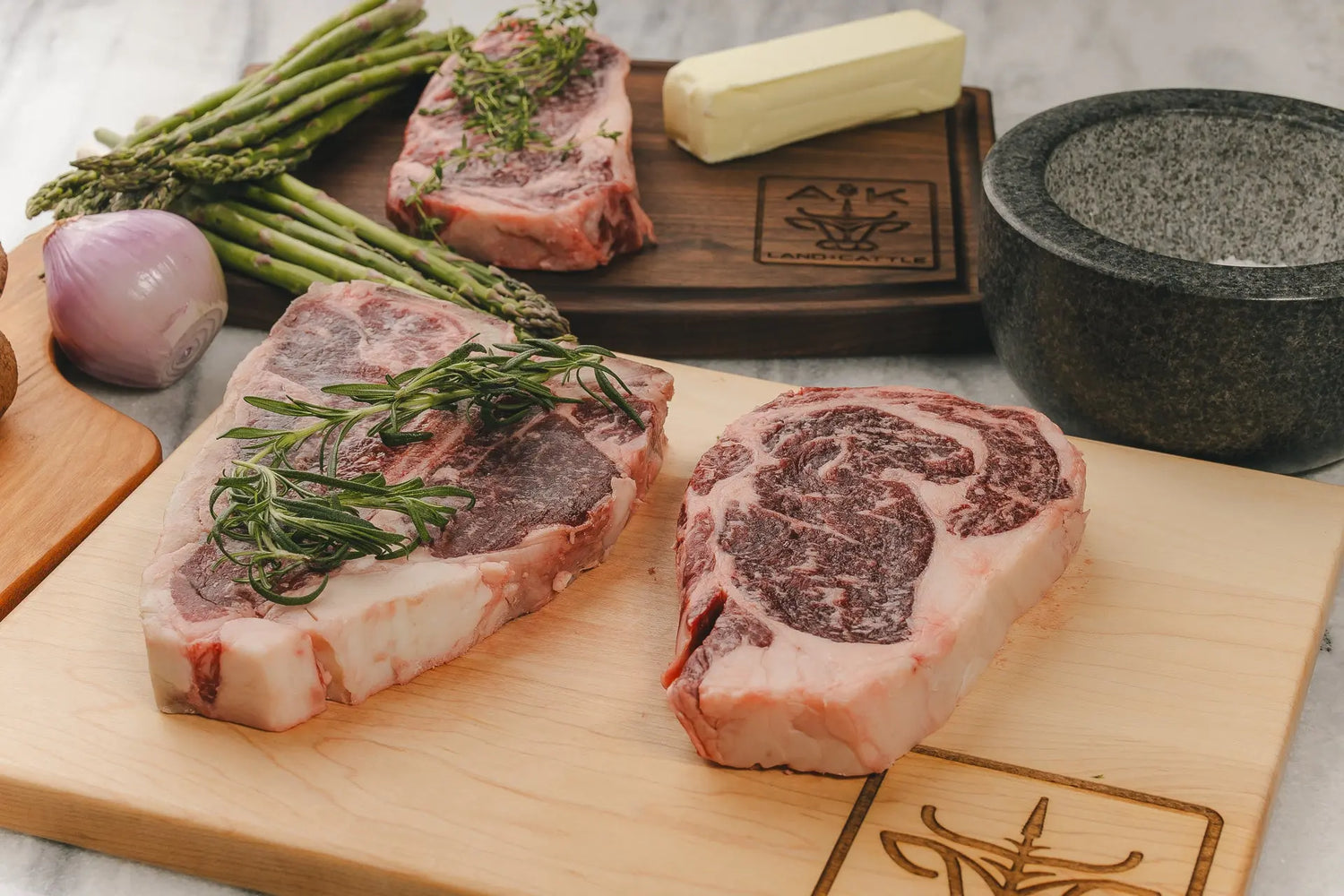 A&K Land & Cattle – Ribeye Steak, Oklahoma farm-raised dry-aged beef, shipped frozen nationwide.
