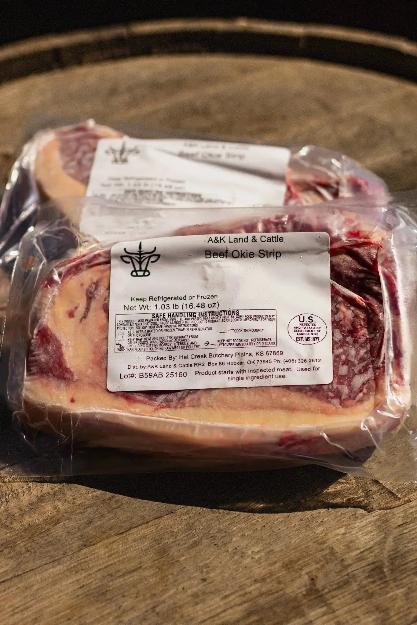 A&K Land & Cattle – Ribeye Steak, Oklahoma farm-raised dry-aged beef, shipped frozen nationwide.