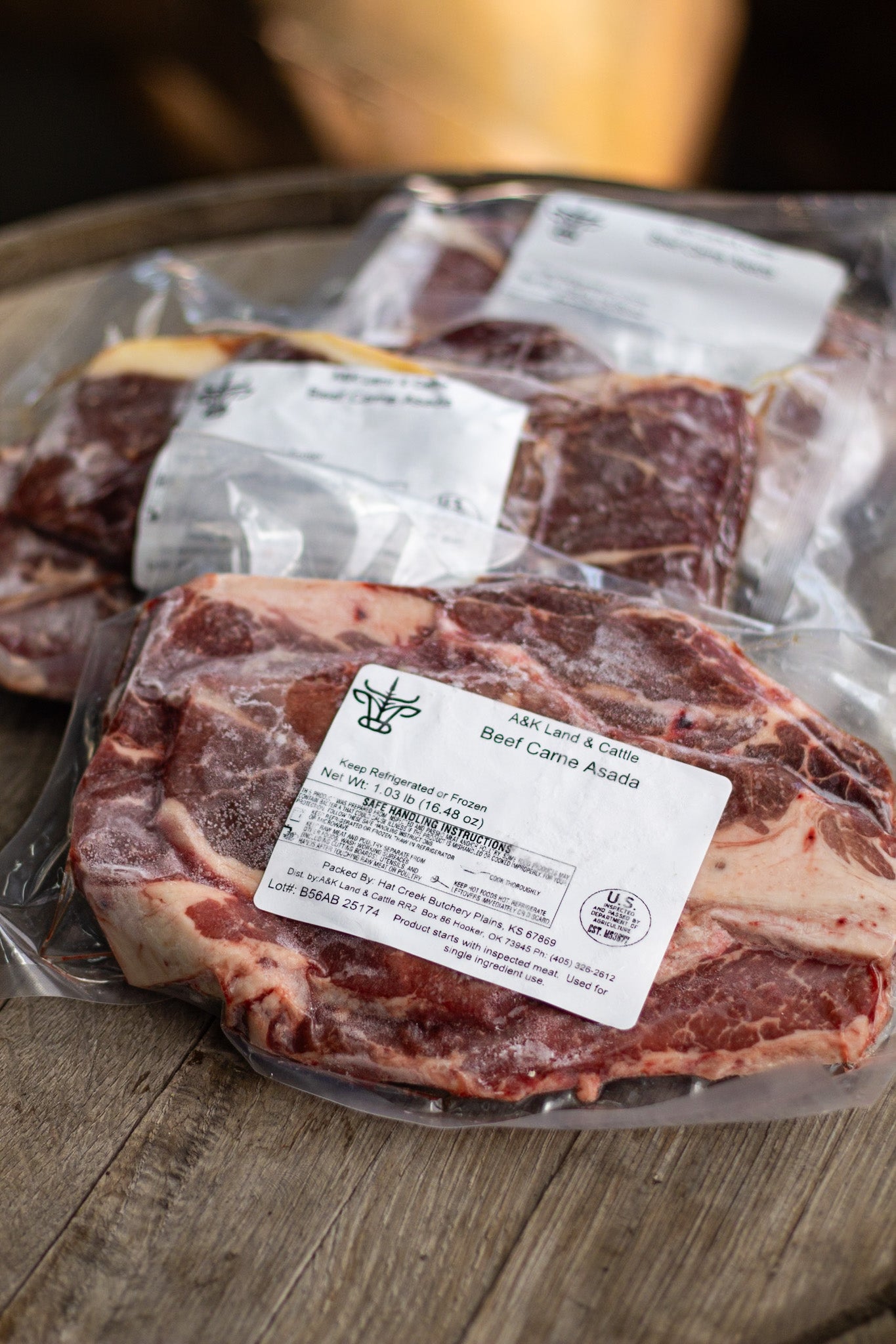 A&K Land & Cattle – Ribeye Steak, Oklahoma farm-raised dry-aged beef, shipped frozen nationwide.