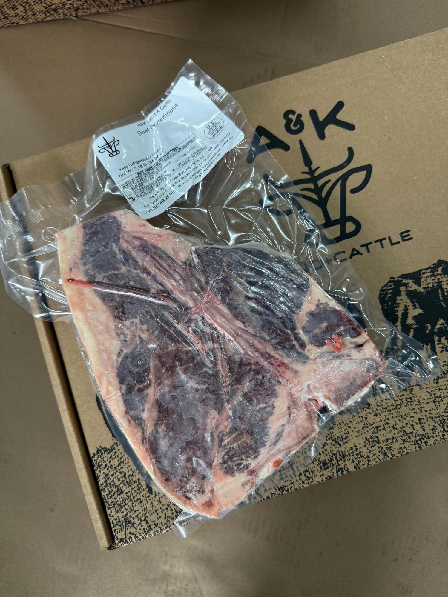 A&K Land & Cattle – Ribeye Steak, Oklahoma farm-raised dry-aged beef, shipped frozen nationwide.