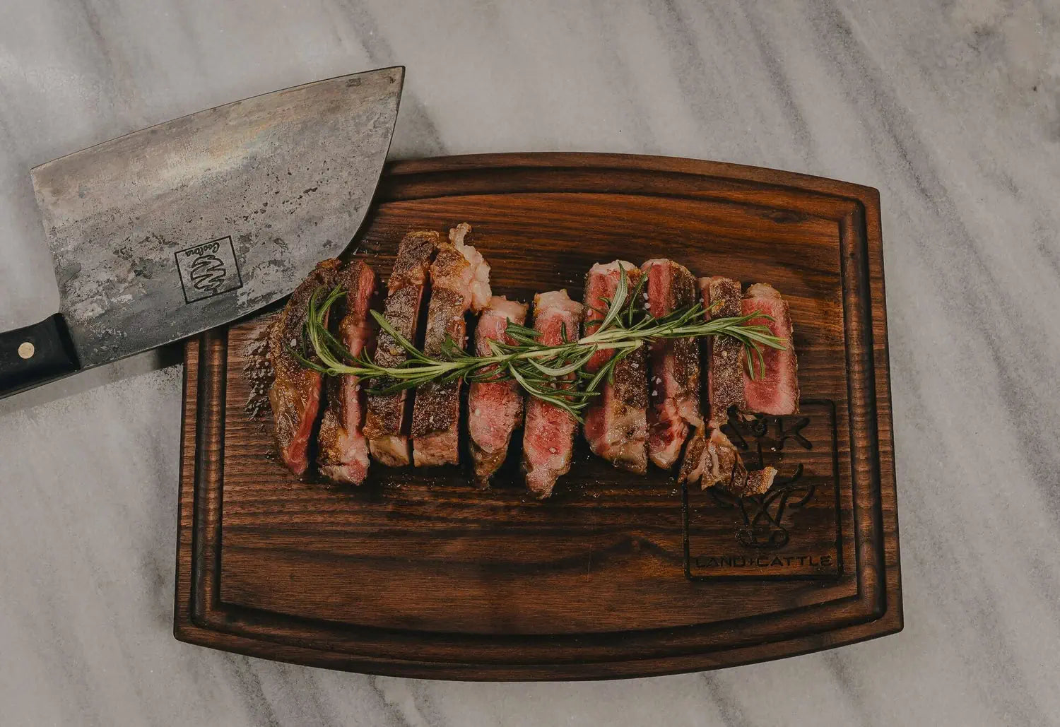 Cooked Medium Rare Beef Steak-Dry Aged