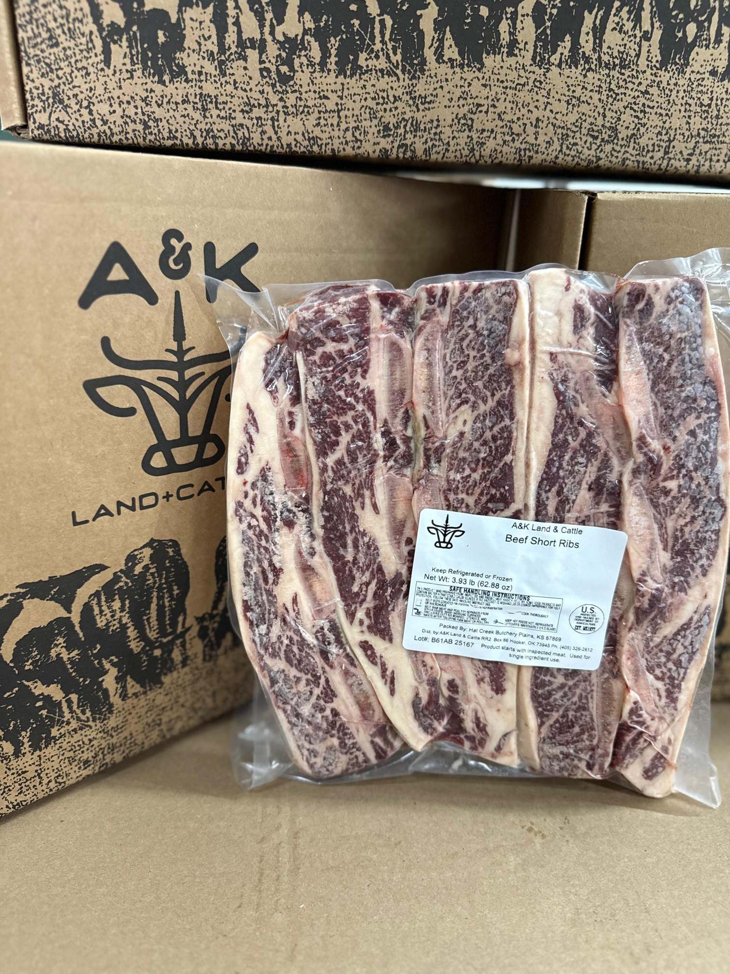 Beef Short Ribs – 3–4 ribs per pack (Avg. 3–4 lbs)